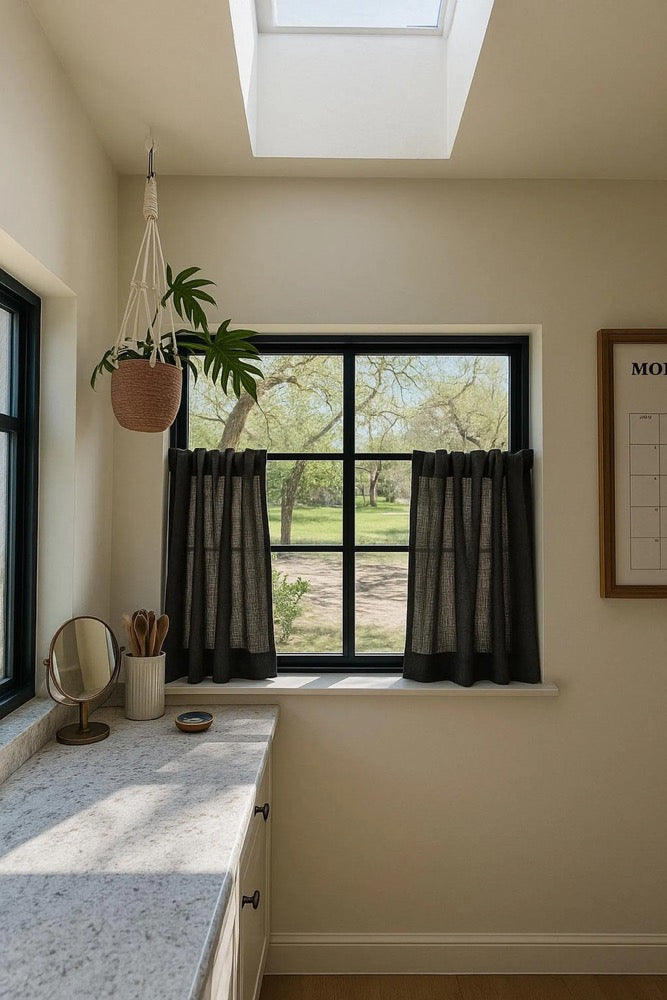 Back top Linen Curtain Custom Size Linen Drapes Living Room Linen Curtains Luxurious Linen Curtain