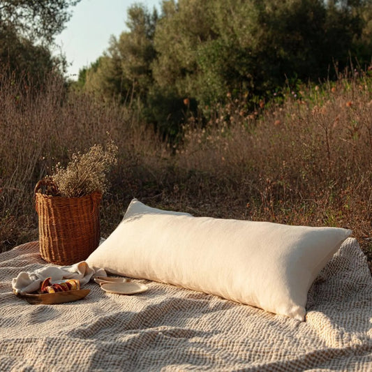 Organic Envelope Closure Pillowcase Soft Linen Sham 100% European Linen Pillow Cover Zipper