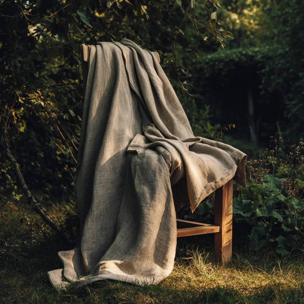 Organic Linen Fabric Midi weight Soft Organic Fabric by the Yard for Quilting Perfect for clothing Breathable