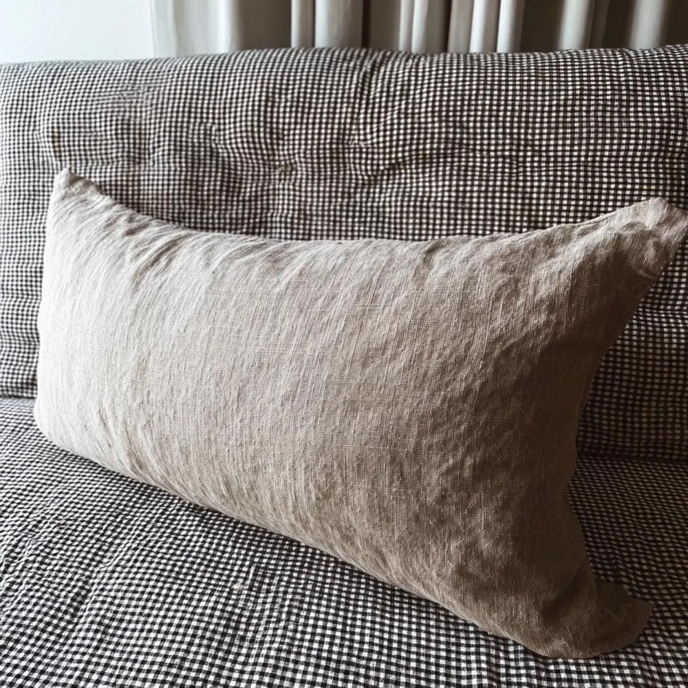 Organic Envelope Closure Pillowcase Soft Linen Sham 100% European Linen Pillow Cover Zipper