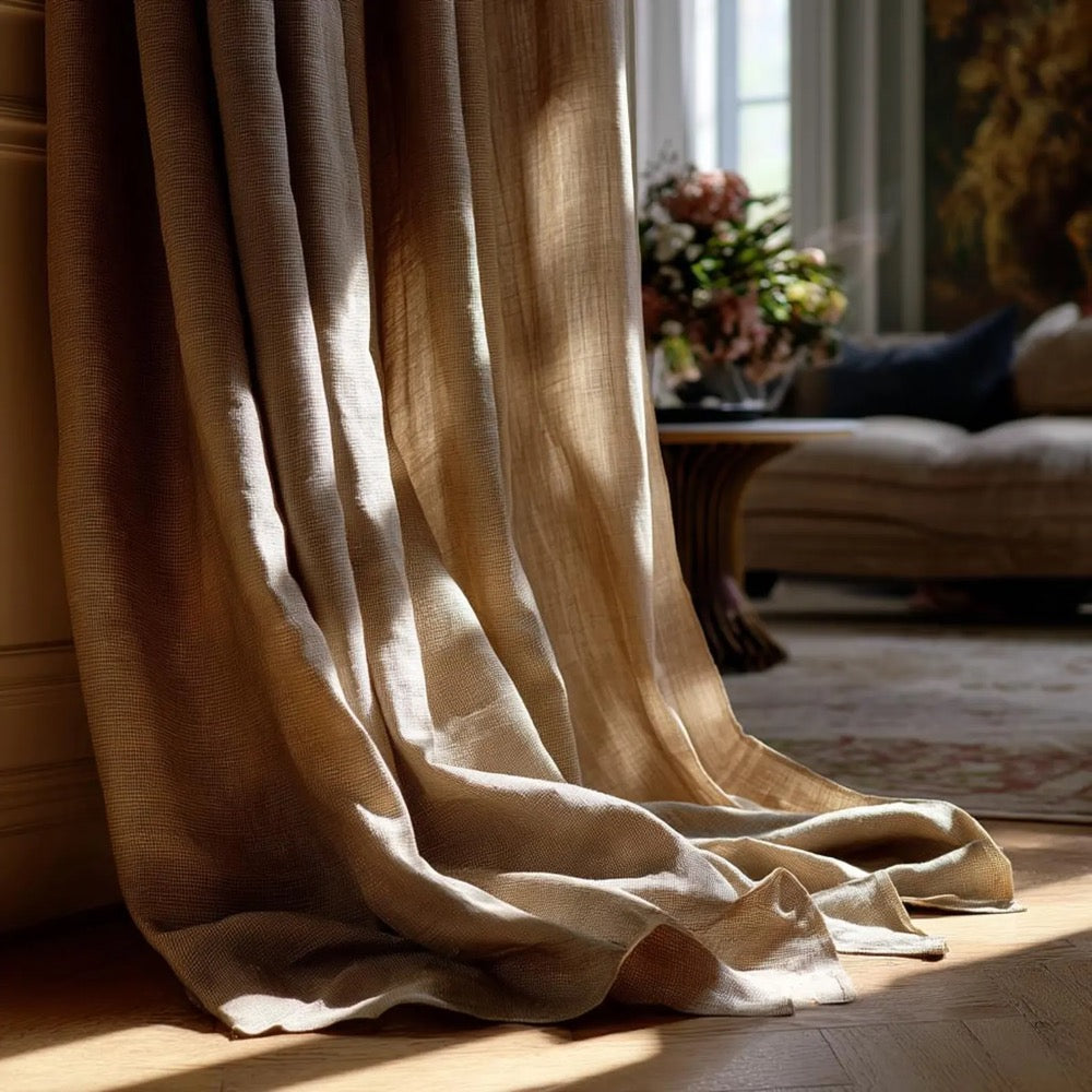 Back top Linen Curtain Custom Size Linen Drapes Living Room Linen Curtains Luxurious Linen Curtain