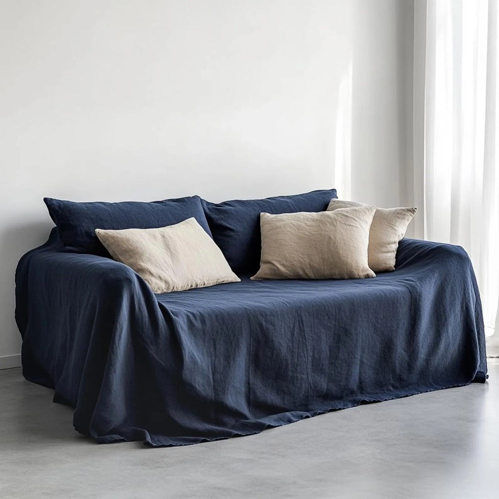 Custom Slipcovers for Livingroom Linen Couch Cover Extra Large Luxurious Linen Couch Cover Eco friendly